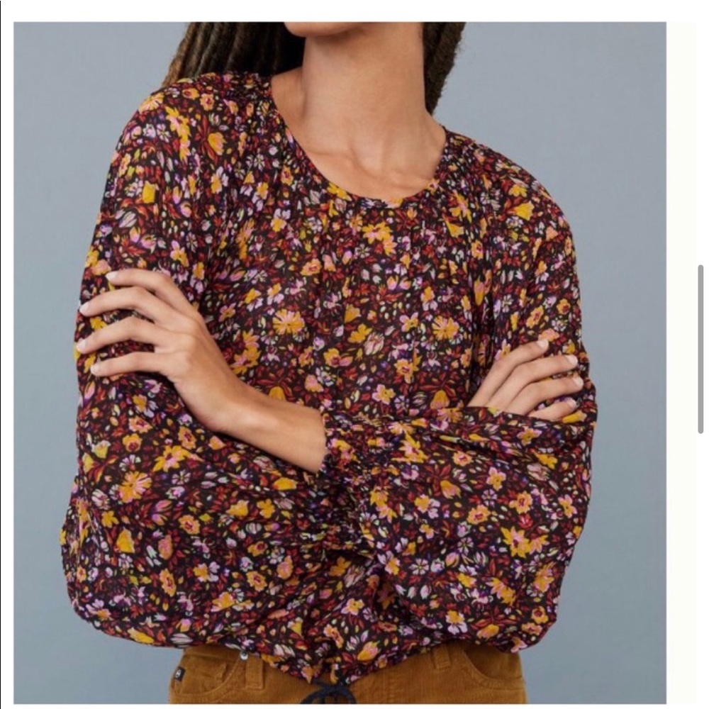 Pauline Anthropologie Ballon Sleeve Blouse Top - Picture 5 of 14